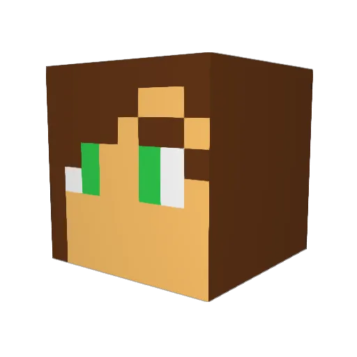 CLeopard Minecraft avatar head, 3D render