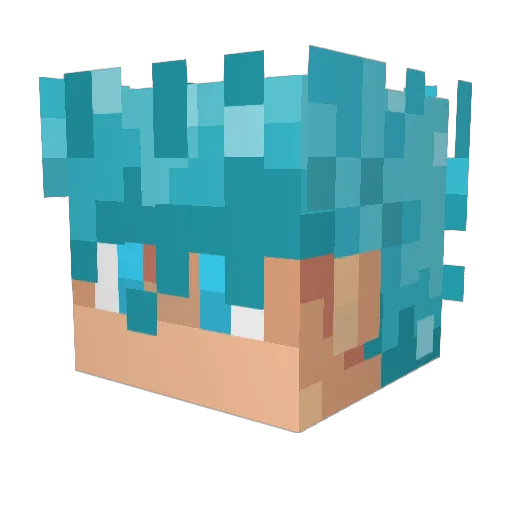 CLovo_ Minecraft avatar head, 3D render