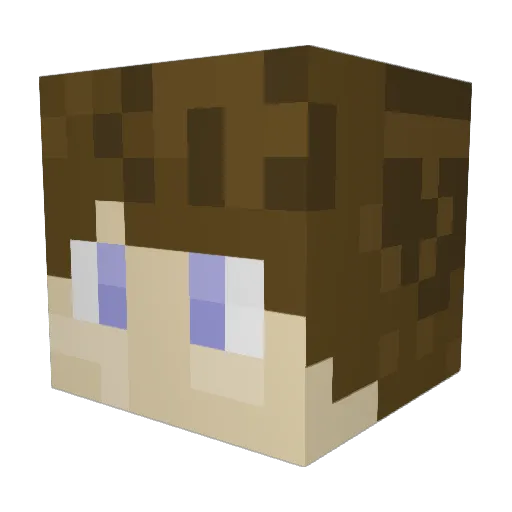 CLthefrog Minecraft avatar head, 3D render