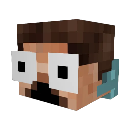 CMAN4273 Minecraft avatar head, 3D render