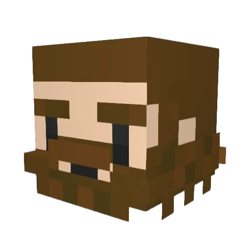 CMDMaxDawg Minecraft avatar head, 3D render
