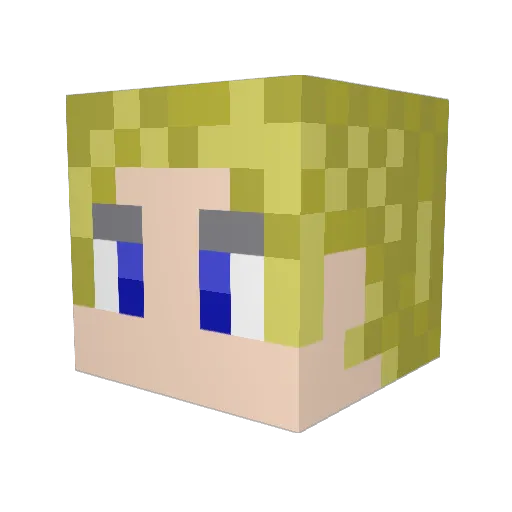 CMEB20007 Minecraft avatar head, 3D render