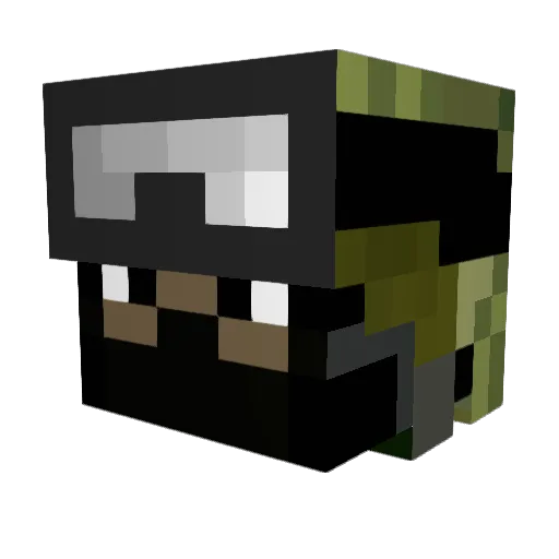 CMMM7588 Minecraft avatar head, 3D render