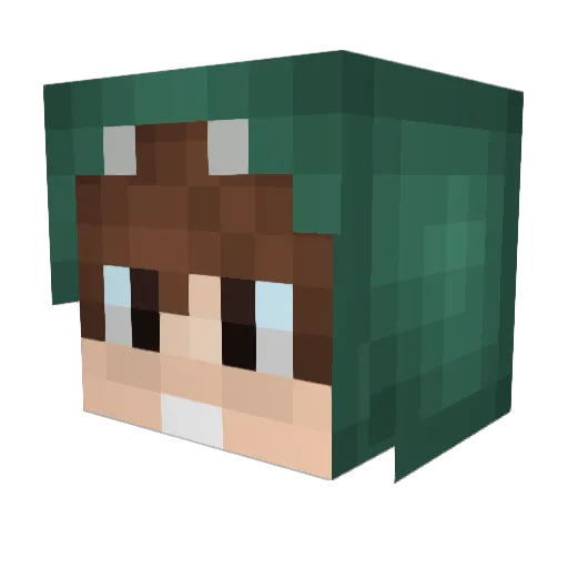 CMNW Minecraft avatar head, 3D render