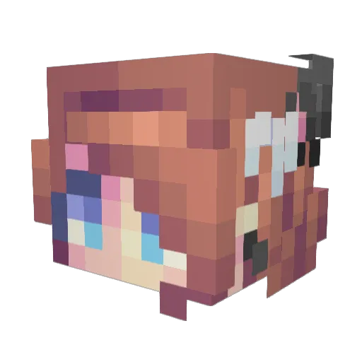 CMO284 Minecraft avatar head, 3D render
