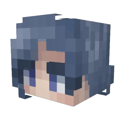 CMOON1 Minecraft avatar head, 3D render