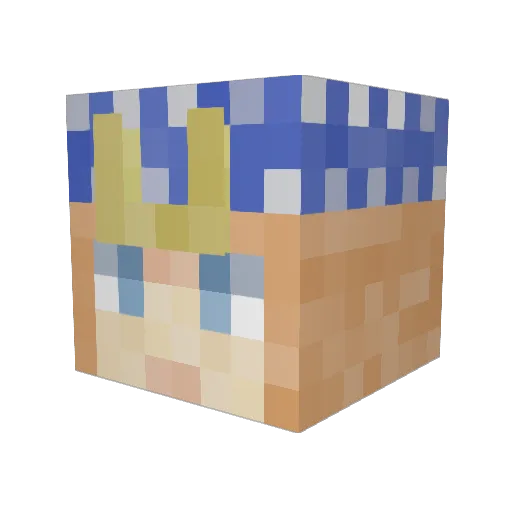 CMPEE Minecraft avatar head, 3D render