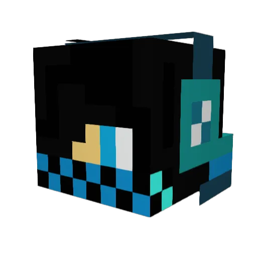 CMSH Minecraft avatar head, 3D render