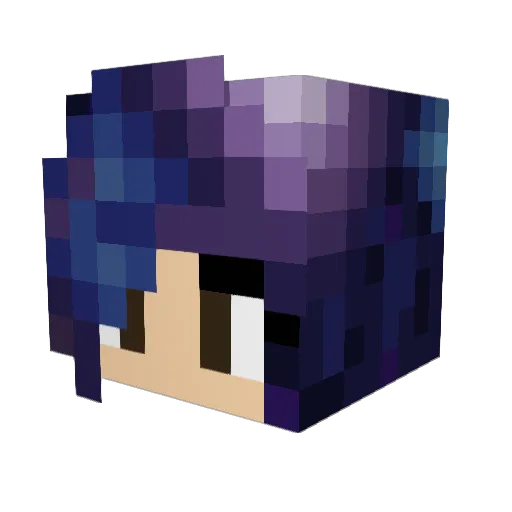 CMSisters Minecraft avatar head, 3D render