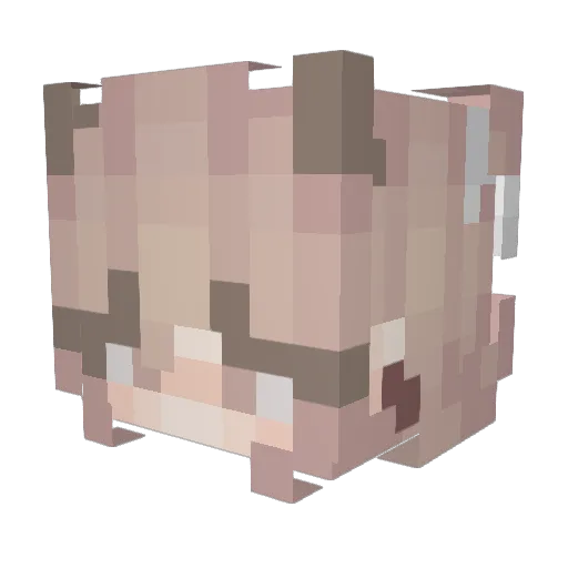 CMW008 Minecraft avatar head, 3D render