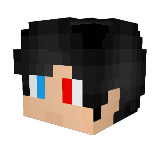 CMYky39 Minecraft avatar head, 3D render