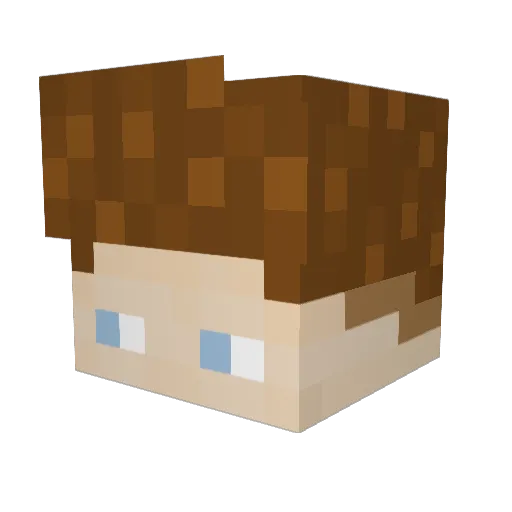 CM_787 Minecraft avatar head, 3D render