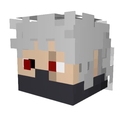 CM_Liquid Minecraft avatar head, 3D render