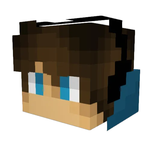 CM_Requiem Minecraft avatar head, 3D render