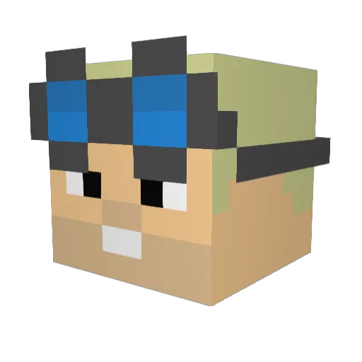 CMassie003 Minecraft avatar head, 3D render