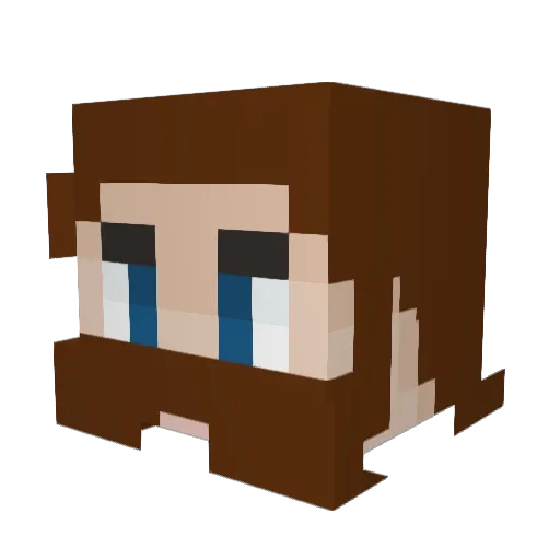 CMpunkbitw13 Minecraft avatar head, 3D render