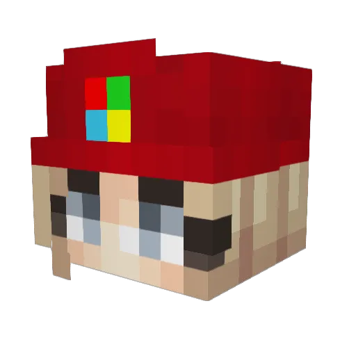 CN2090 Minecraft avatar head, 3D render