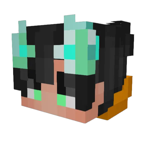 CNANJU Minecraft avatar head, 3D render