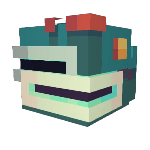 CNDR Minecraft avatar head, 3D render