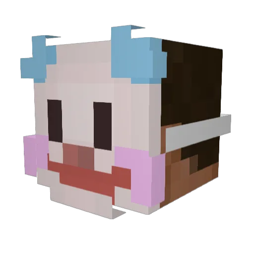 CNLiuBen Minecraft avatar head, 3D render