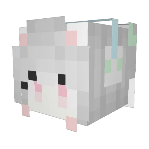 CNYJ123 Minecraft avatar head, 3D render