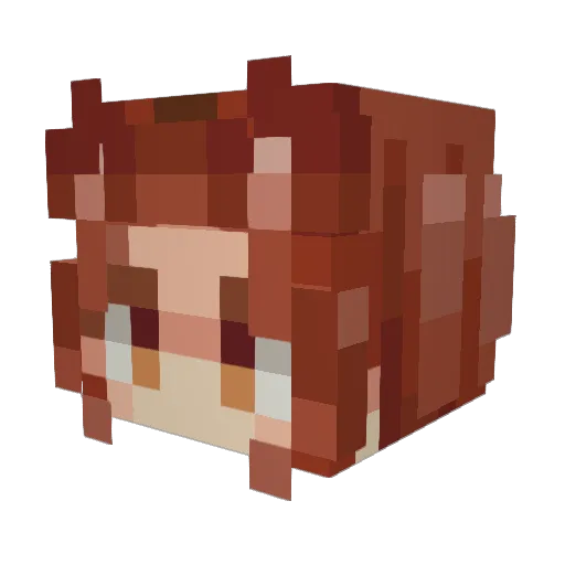 CN_China Minecraft avatar head, 3D render