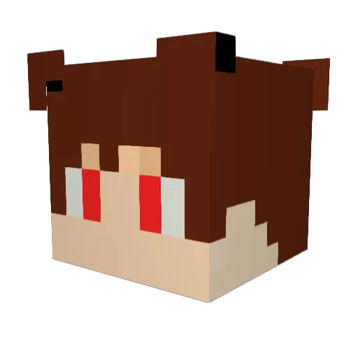 CN_qc Minecraft avatar head, 3D render