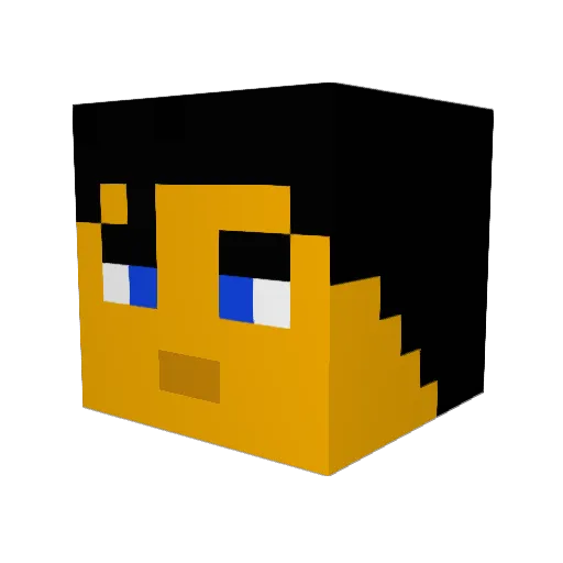 CNeonx14 Minecraft avatar head, 3D render