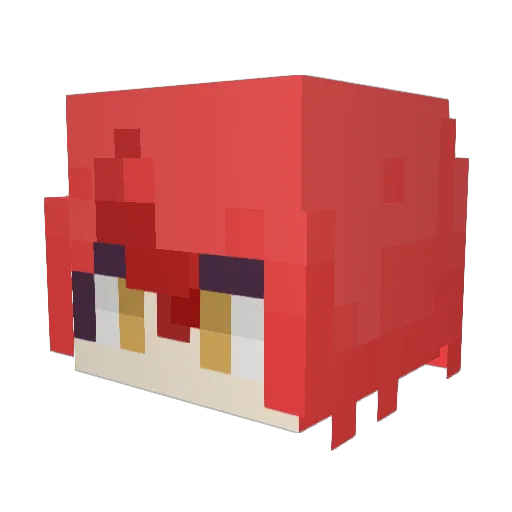 CNparasol Minecraft avatar head, 3D render