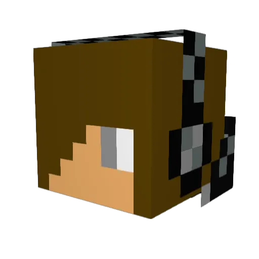 CO3JU45 Minecraft avatar head, 3D render