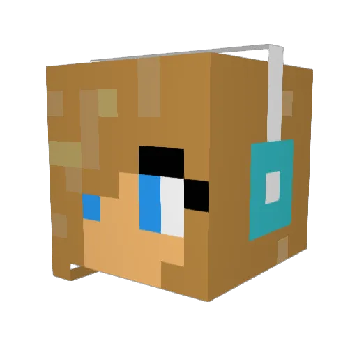 COBRAKY Minecraft avatar head, 3D render