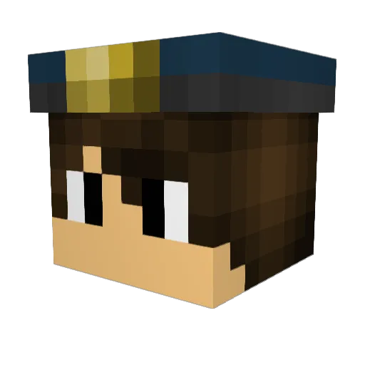 COCA1NEC0RNEL1US Minecraft avatar head, 3D render