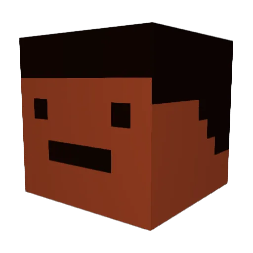 COCAS17 Minecraft avatar head, 3D render