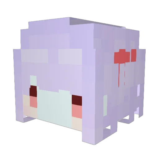 COCQ_8460 Minecraft avatar head, 3D render