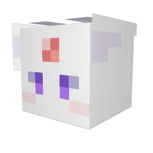 CODENAMEVIOLET Minecraft avatar head, 3D render