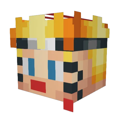CODEREGAMER Minecraft avatar head, 3D render