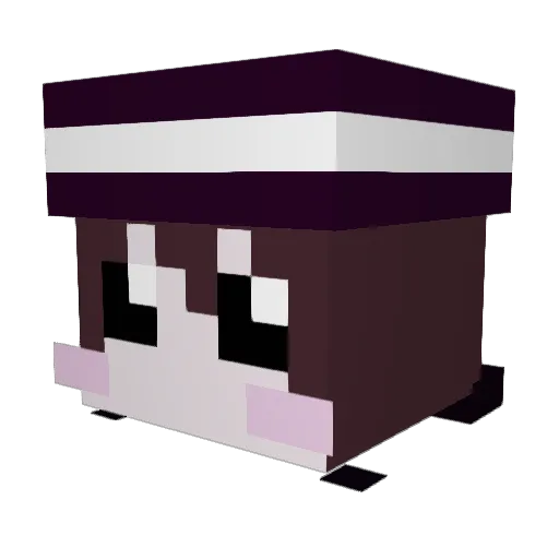 CODE_D3LTA Minecraft avatar head, 3D render