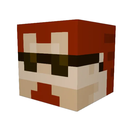 CODODDE Minecraft avatar head, 3D render