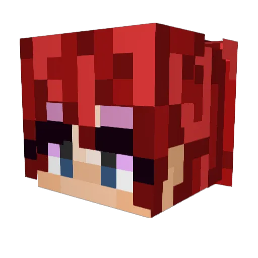 COD_Megaman Minecraft avatar head, 3D render