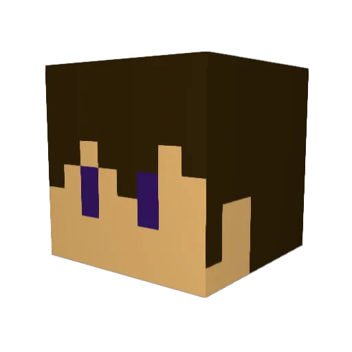 COKE800 Minecraft avatar head, 3D render