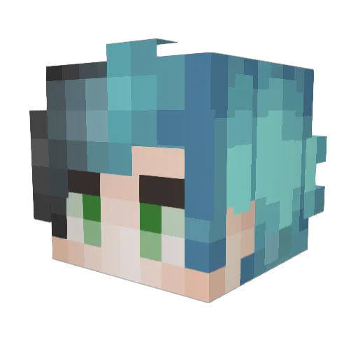 COLD199819 Minecraft avatar head, 3D render