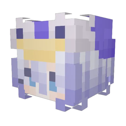 COLDFISHER Minecraft avatar head, 3D render