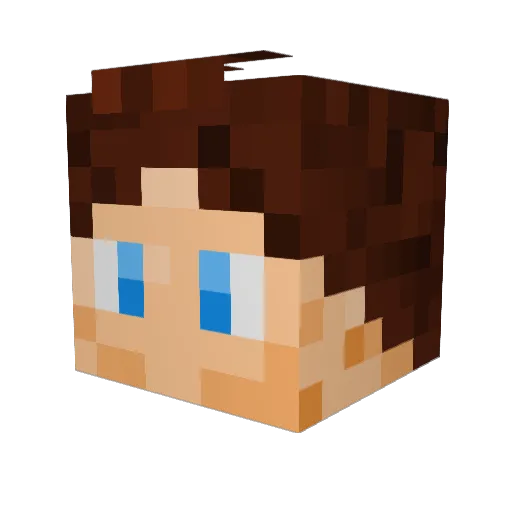 COLDFUSION9 Minecraft avatar head, 3D render