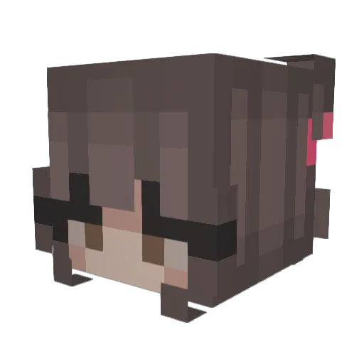 COLETTEWW Minecraft avatar head, 3D render