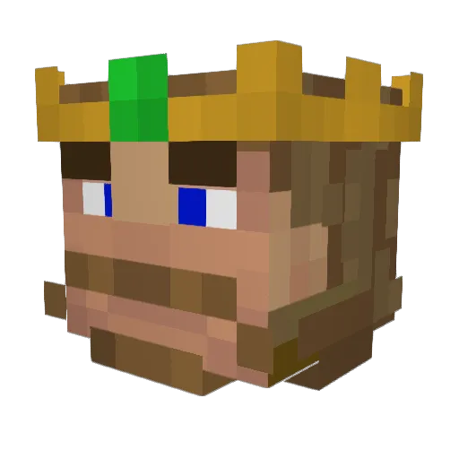 COLEZMOLE Minecraft avatar head, 3D render