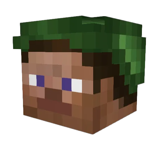 COLORADO2000 Minecraft avatar head, 3D render