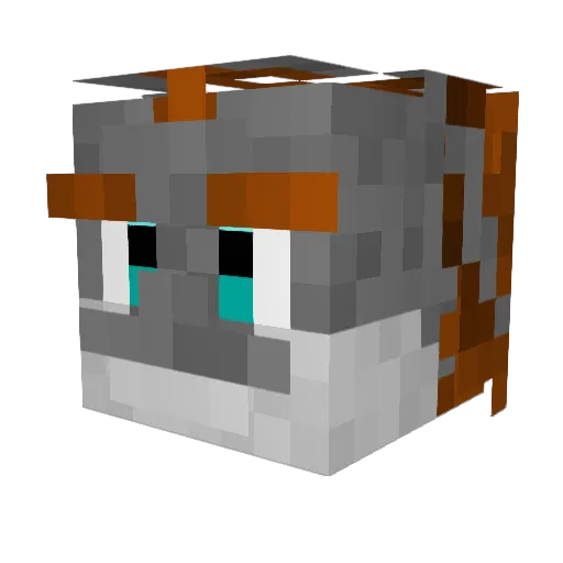COM137 Minecraft avatar head, 3D render