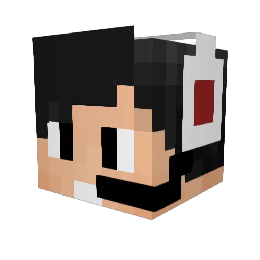 COMBINHO_PvPjr Minecraft avatar head, 3D render