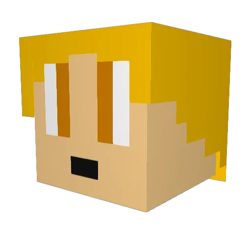 COMITIALSTEAK Minecraft avatar head, 3D render