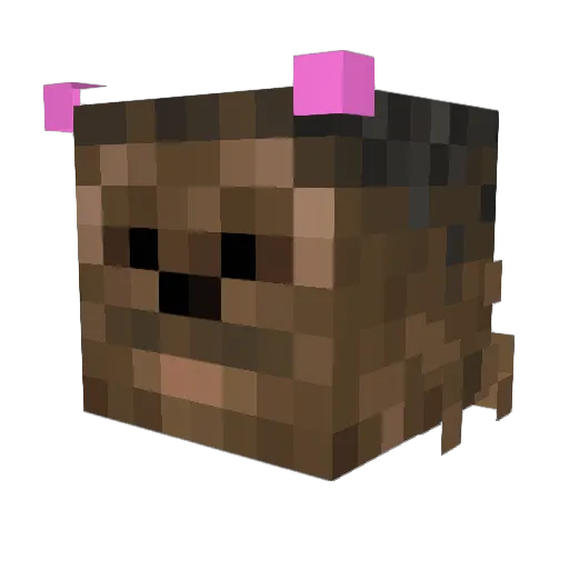 COMMACHEW Minecraft avatar head, 3D render